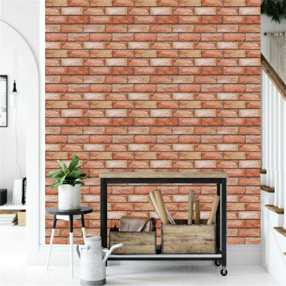 Solighter 10PCS Wall Paper Rustic Dekorasi Rumah PVC Panel Hias Paster