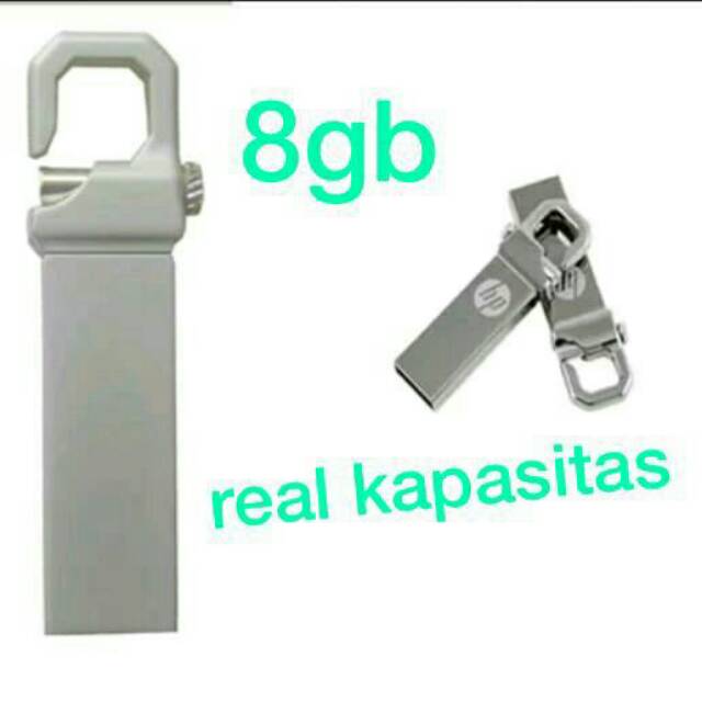 Flashdisk besi polos 8gb real kapasitas  / usb metal polos 8gb