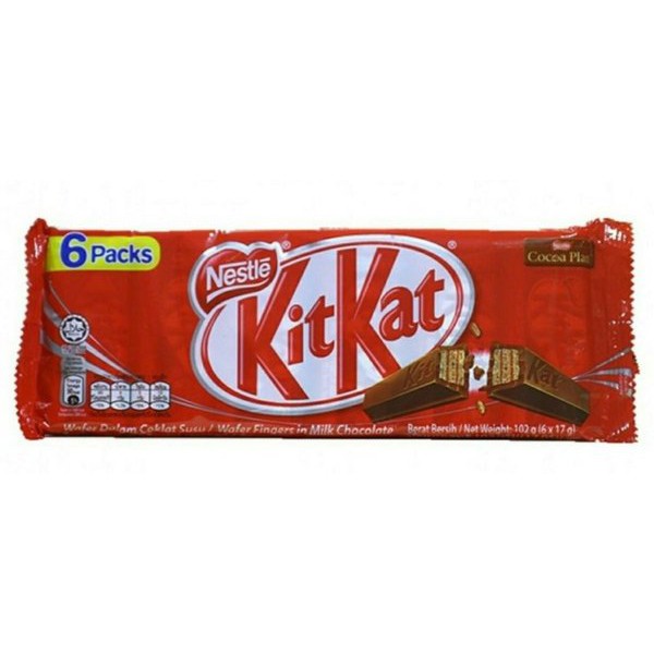 Nestle Kit Kat Original Isi 6 Packs 6 X 17 Gram Shopee Indonesia