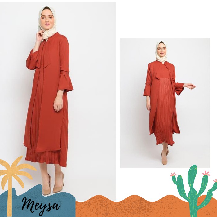 GAMIS WANITA TERBARU BAJU MUSLIM LUVENA MK09  DRES POLOS PREMIUM BAJU GAMIS WANITA SYAR'I ASDF