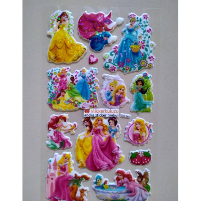 

Stiker anak timbul Princess 12x25cm