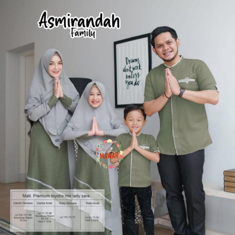 Realpict Asmirandah Couple Family Syari (Harga 1set lengkap)