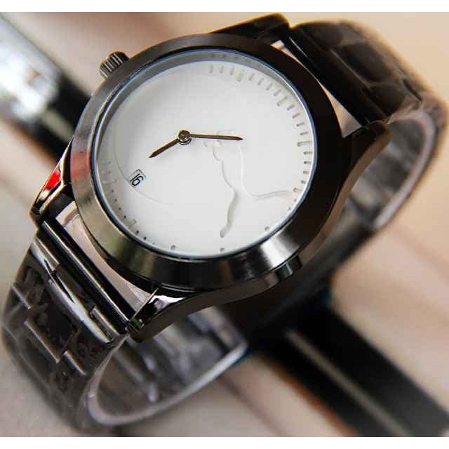 JAM  PRIA PUMA RANTAI BLACK COVER WHITE