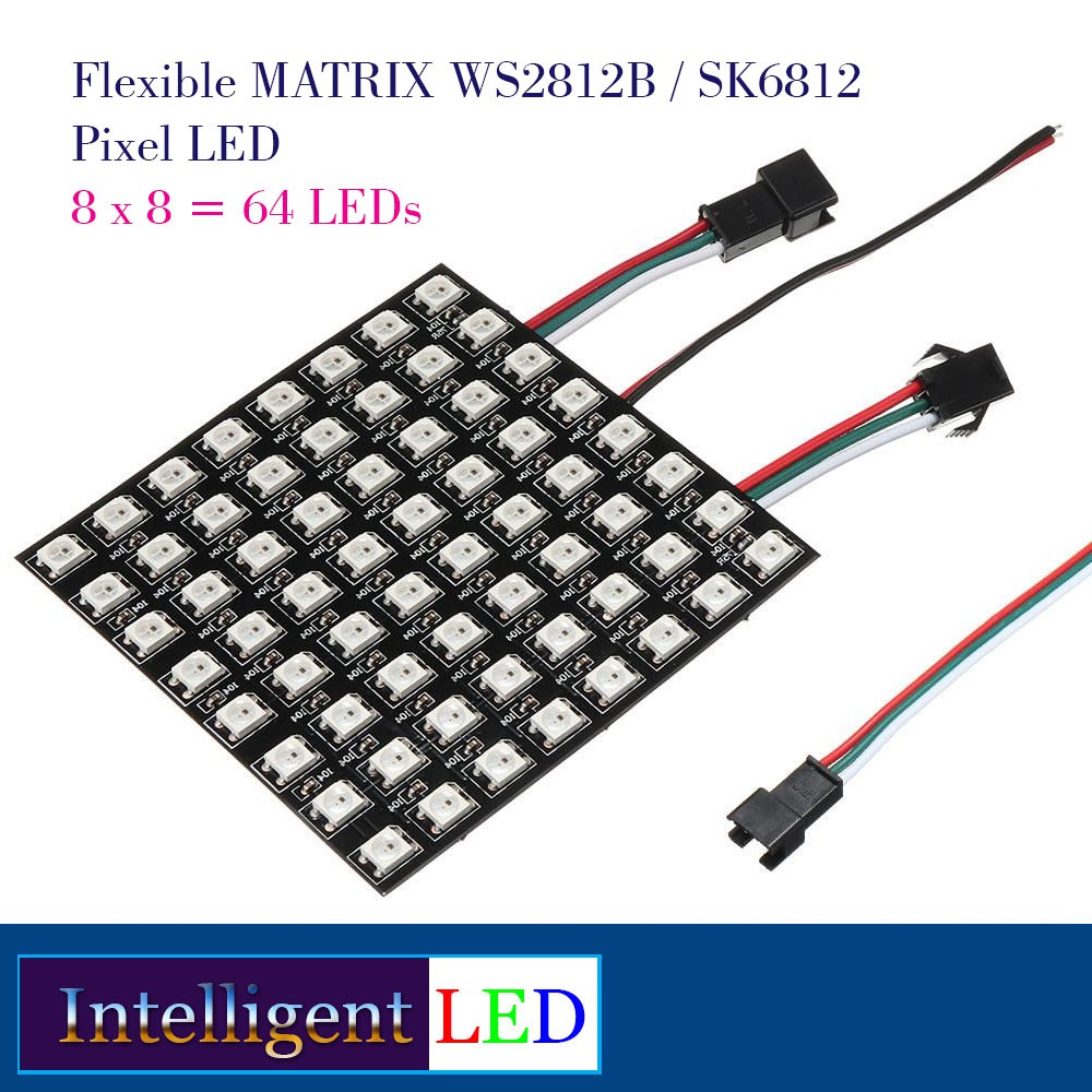 Flexible MATRIX WS2812B / SK6812 Pixel LED 8 x 8 = 64 LEDs