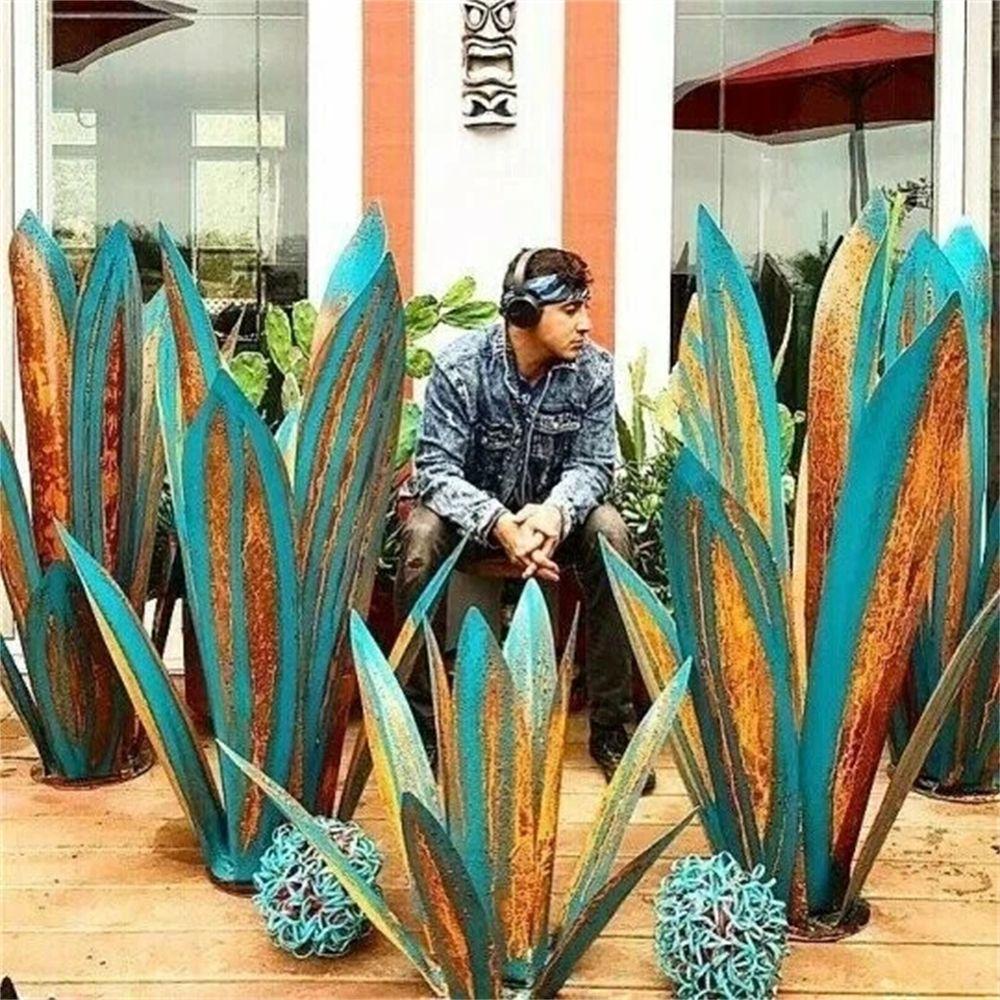 [Elegan] Agave Pemasangan Mudah Tahan Air DIY Patung Logam Tahan Karat