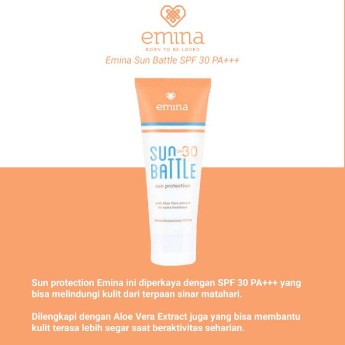 EMINA SUN PROTECTION SPF 30 PA+++ 60 Gr | Emina Sun Battle SPF 30 PA+++