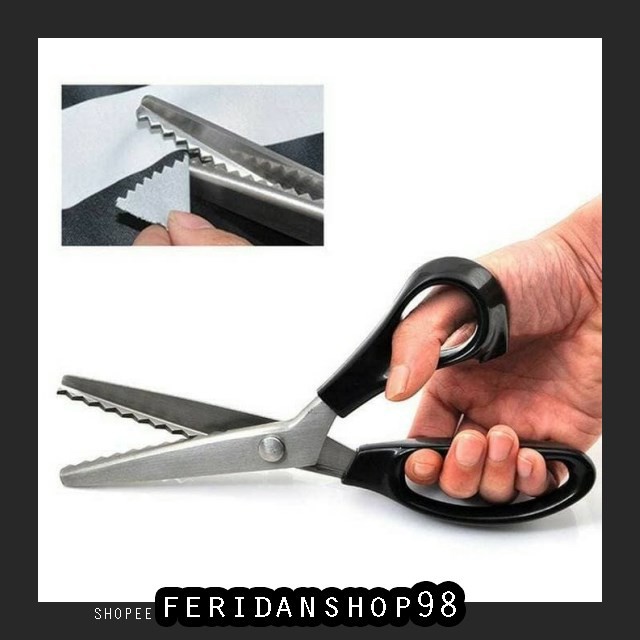 

BT890 GUNTING KAIN ZIGZAG BEST ZIG-ZAG GERIGI PINKING SHEARS UKURAN 9" BY FERIDANSHOP98