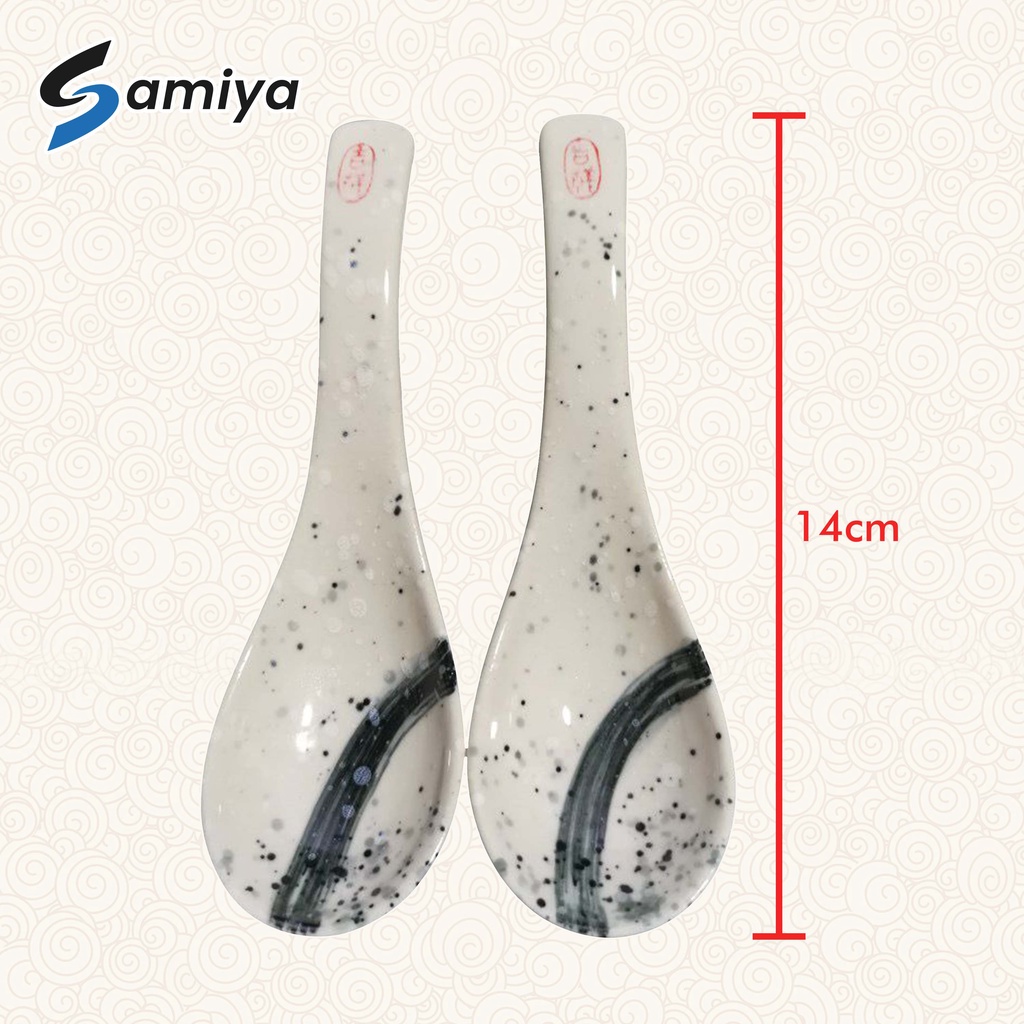 sendok bebek keramik / japanese style ceramic soup spoon rice dessert