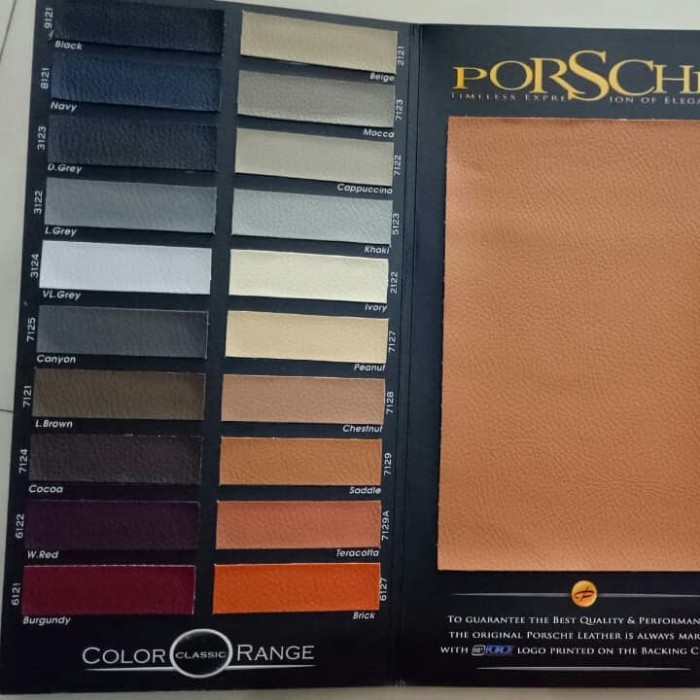 BAHAN KULIT SINTETIS JOK MOBIL MOTOR PORSCHE AP FORCE METERAN