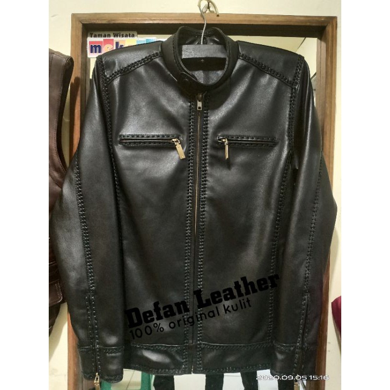 Jaket Kulit Asli Domba Model Sulam