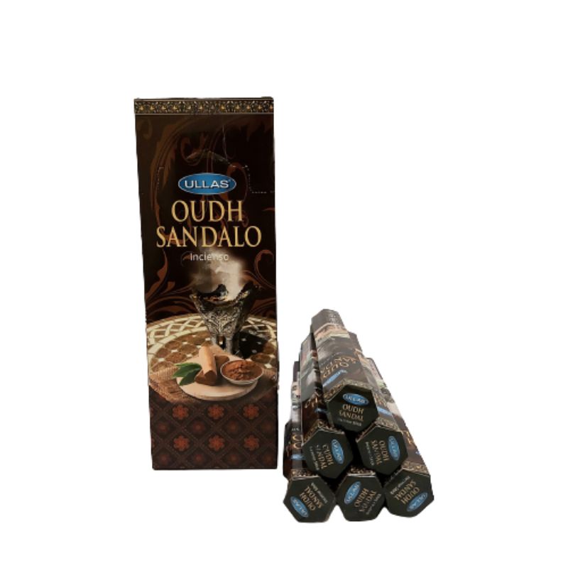 Dupa Hio India Ullas Oudh Sandal Box Isi 6 Hexa Pack