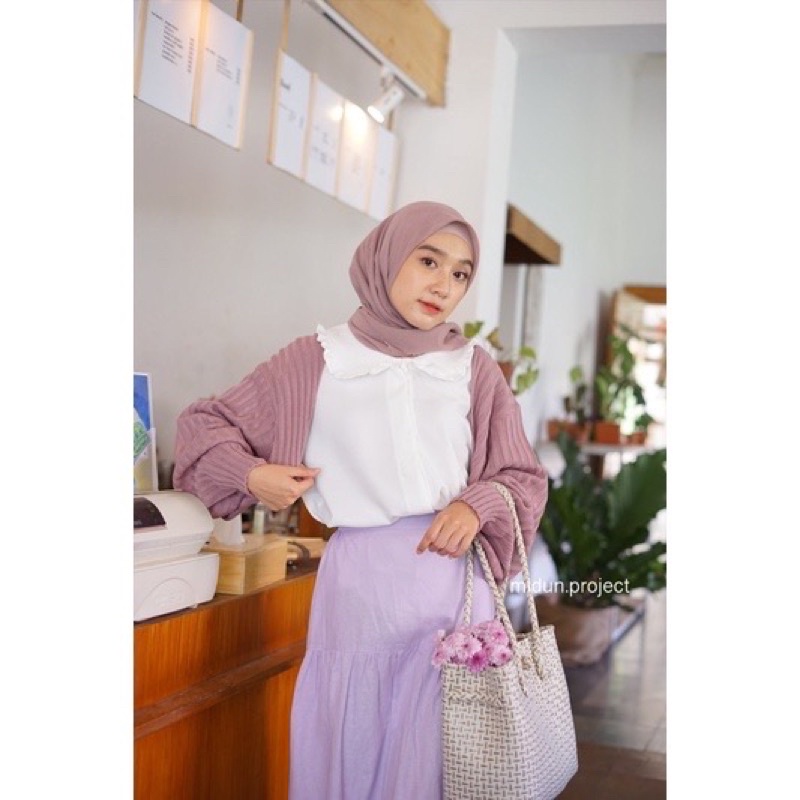 FLASH SALE✅!!! Liam Oversize Crop Cardigan / Balero / Outer Knit Premium / Crop Cardi-NILLA MUDA