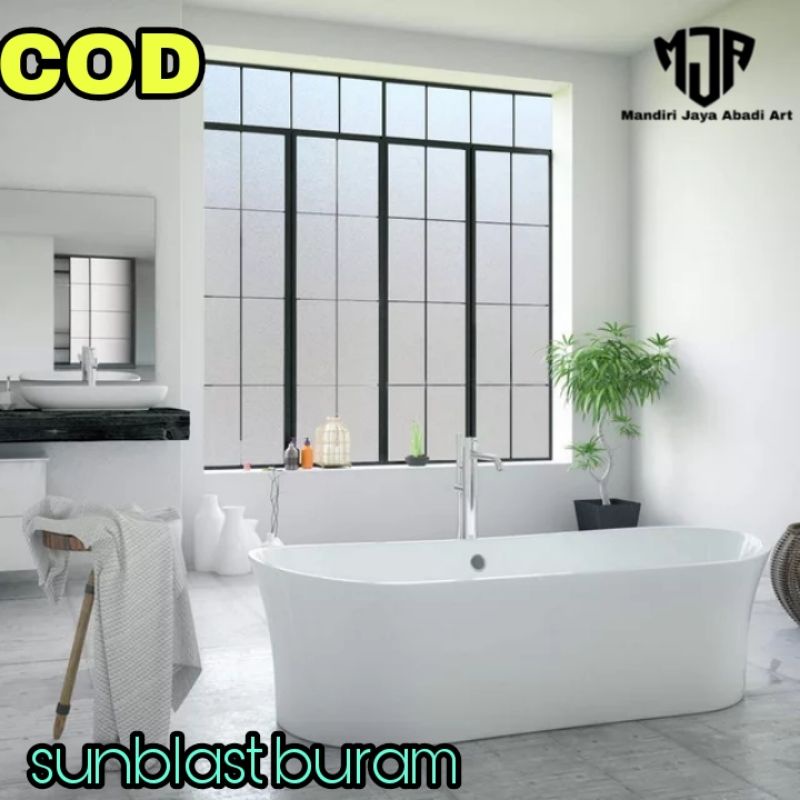 Sticker / Stiker Kaca Jendela / Pintu Rumah Dan Kantor Sandblast Polos