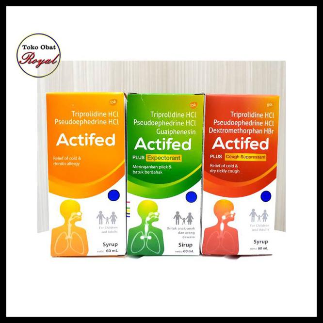 Actifed Sirup Batuk Dewasa Dan Anak - Merah
