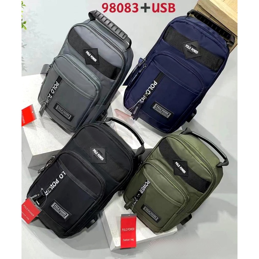 Tas Slempang Dada ABG Tas Army Polo Power Import Tas Selempang Pria Ransel Cowok Trendy Sling bag Pria