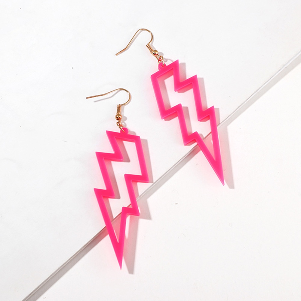 Anting Stud Desain Petir Model Rongga Untuk Fashion