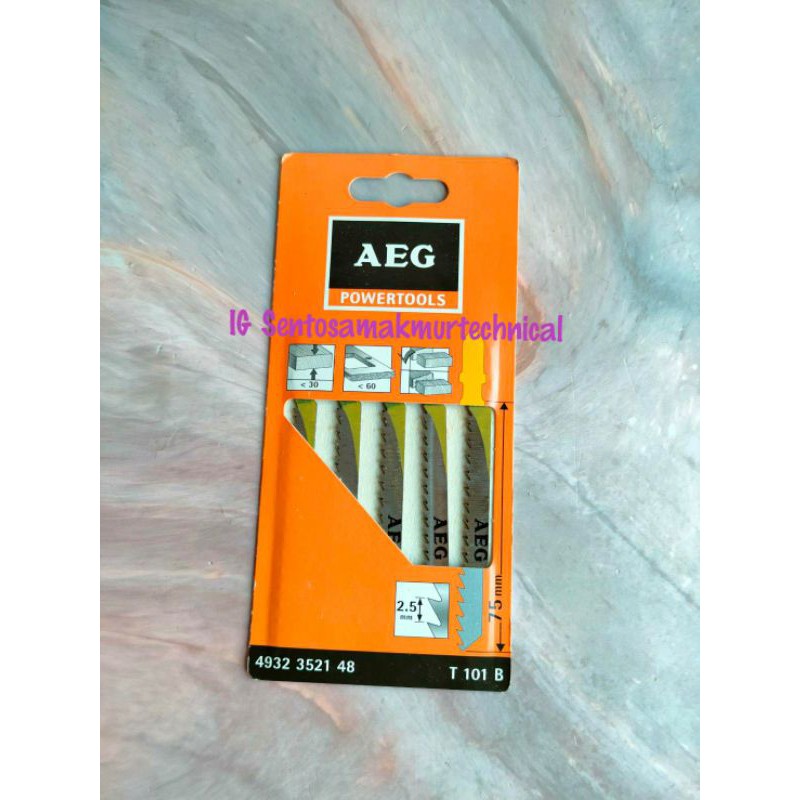 AEG T 101 B [5PCS] Mata Jigsaw Jig Saw Gergaji Kayu Triplek T101B 101B