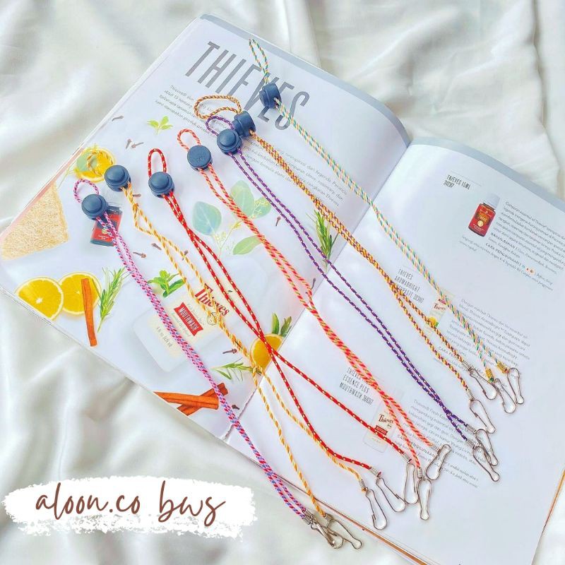 Strap Masker Kalung Hijab - Pengait Masker Hijab - Kalung Masker - Gantungan Masker - Tali Masker