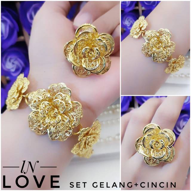 Xuping set perhiasan lapis emas 24k 0206h