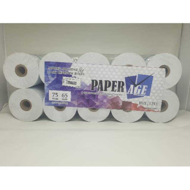 

Paper Age kertas kasir 7565 1ply isi 10 roll