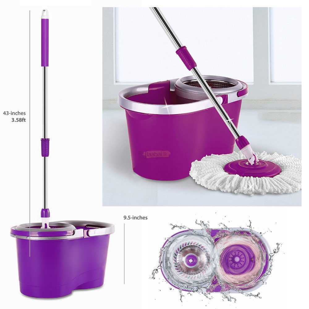 PROMO!! Alat Pel Lantai Super Praktis Spin Mop Super - Alat Pel Lantai putaran 360* serbaguna spin mop gratis 2 kain pel