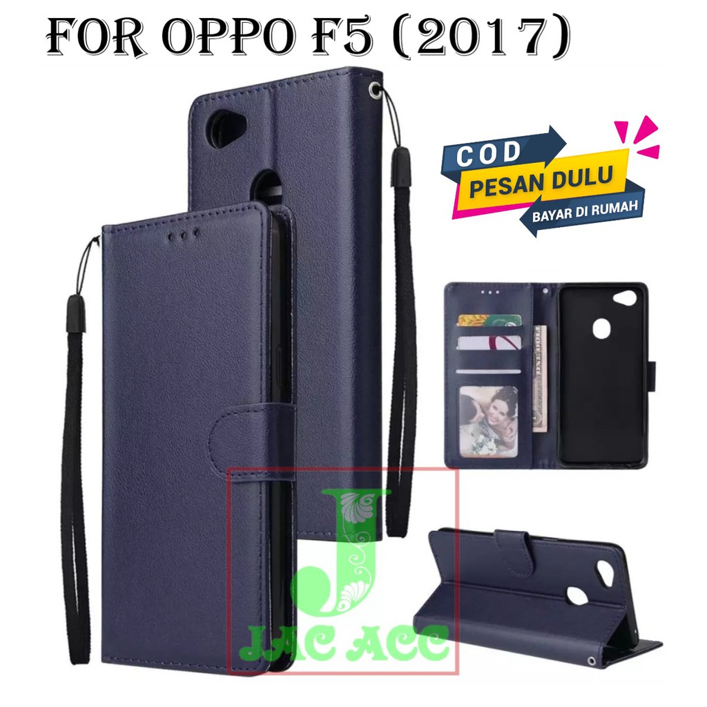 DOMPET HP UNTUK OPPO F5 6.0" 2017 LEATHER FLIP CASE OPPO F5 6.0" 2017