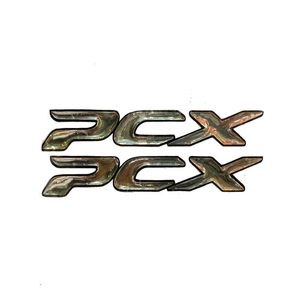 stiker motor timbul PCX silver sepasang