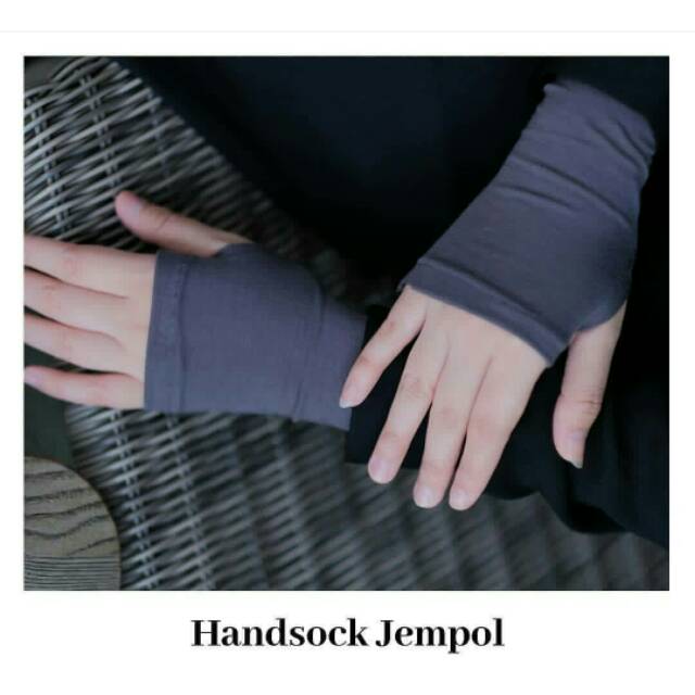 Handsock jempol fingerless muslimah /manset tangan wanita muslimah