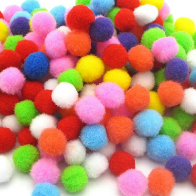 10pcs Pom pom halus 2.5cm pompom halus