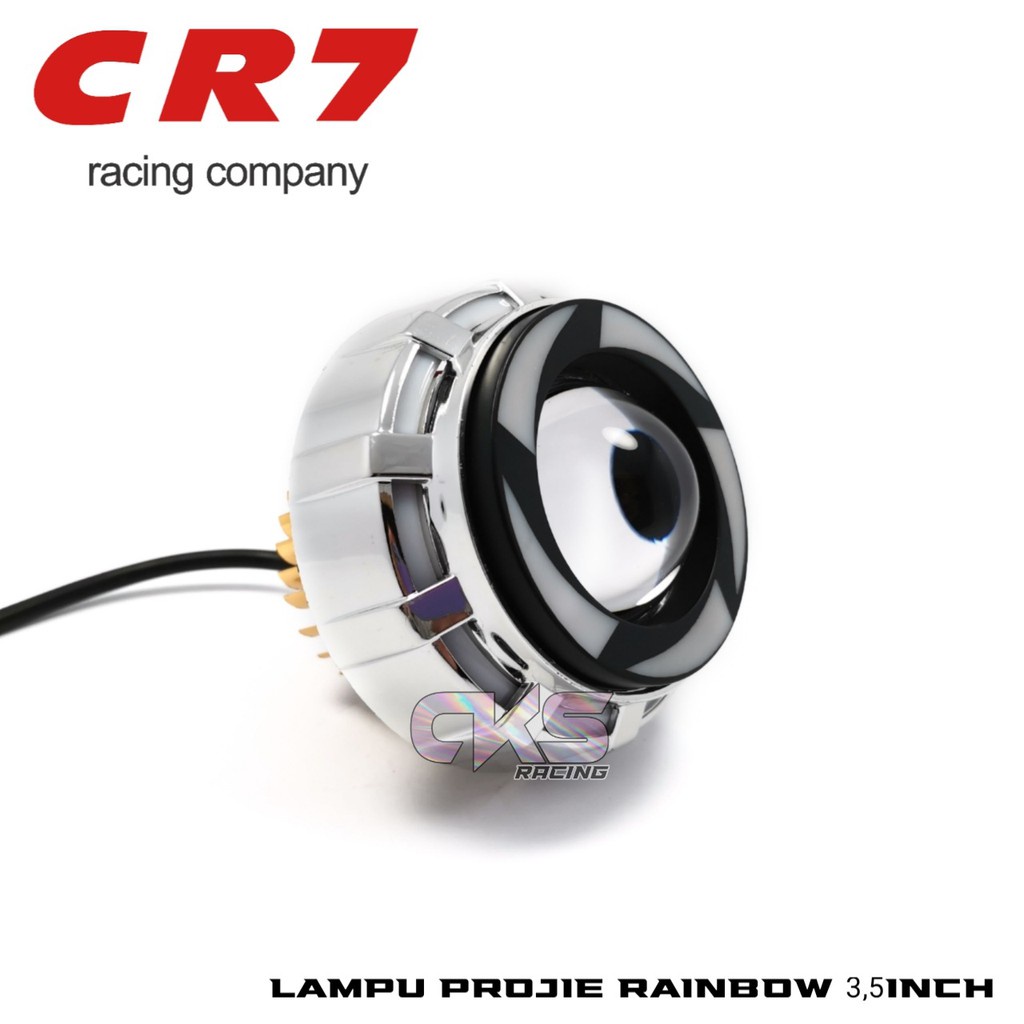 lampu projie  lampu depan LED Rainbow 2 mode kedip