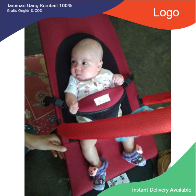 Bouncher Bayi Kursi Ayunan Bayi Lipat / Baby Bouncer Infant - MERAH & BIRU-1