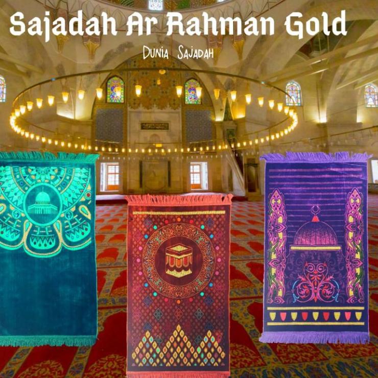♟ Sajadah Turkey Tebal Ar Rahman Gold ➫