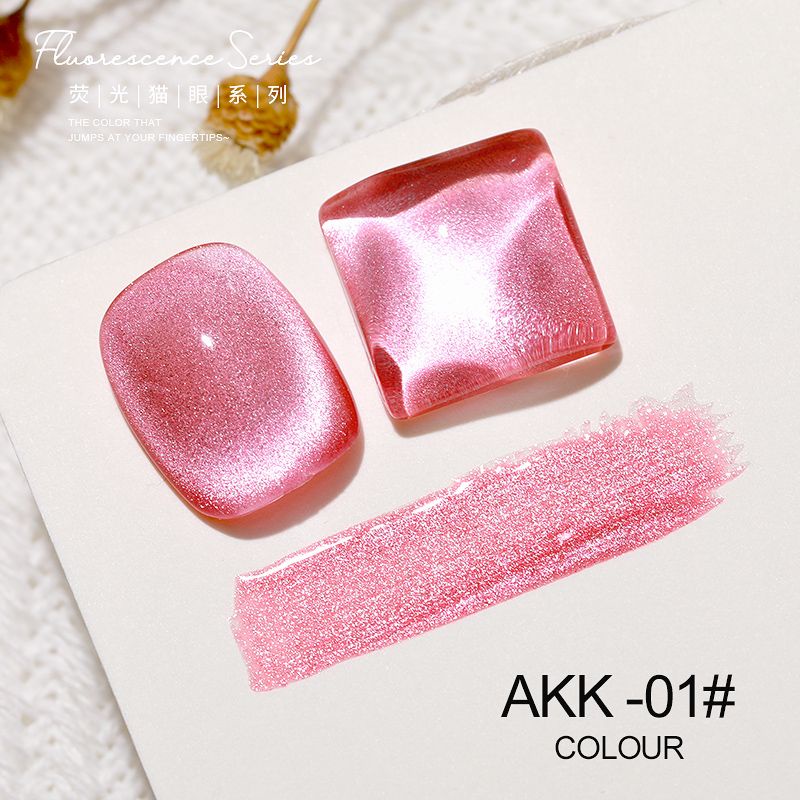 1Set NAIL AS GEL POLISH CODE AKK CAT EYE ISI 9 WARNA