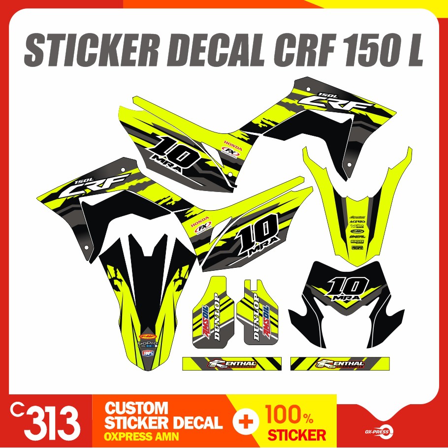 Stiker Striping Decal CRF 150 L Custom Sticker Motor  (15)