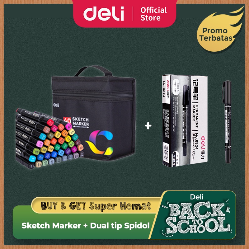 

Deli Sketch Marker 2 Tip E70806