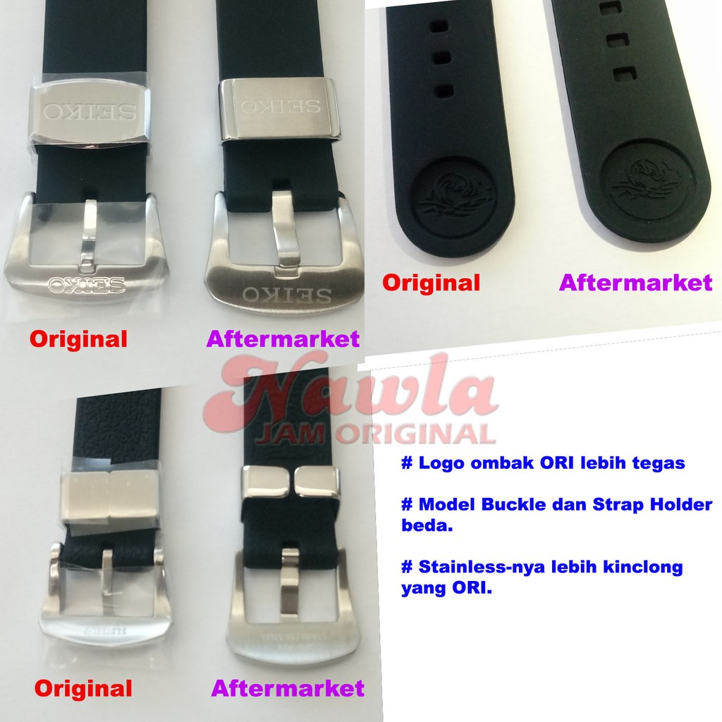 Silicone Rubber Strap Seiko AM 22 mm - Tali Jam Tangan Sporty