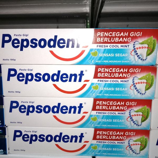 Pepsodent Fresh cool Mint pencegah gigi berlubang 190g