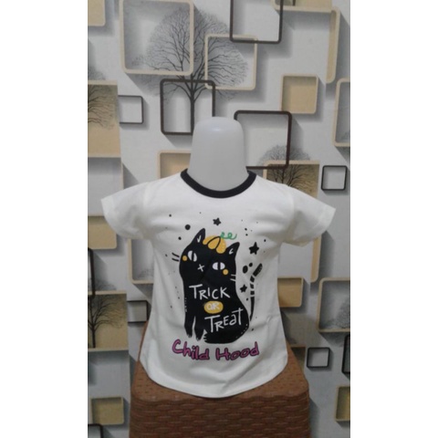 Kaos anak gambar kucing