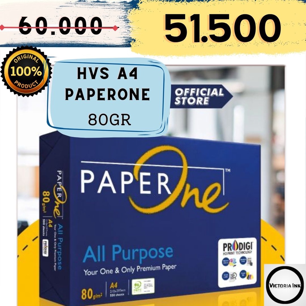 HVS Paperone A4 75gr 80gr 85gr Kertas HVS Paper one