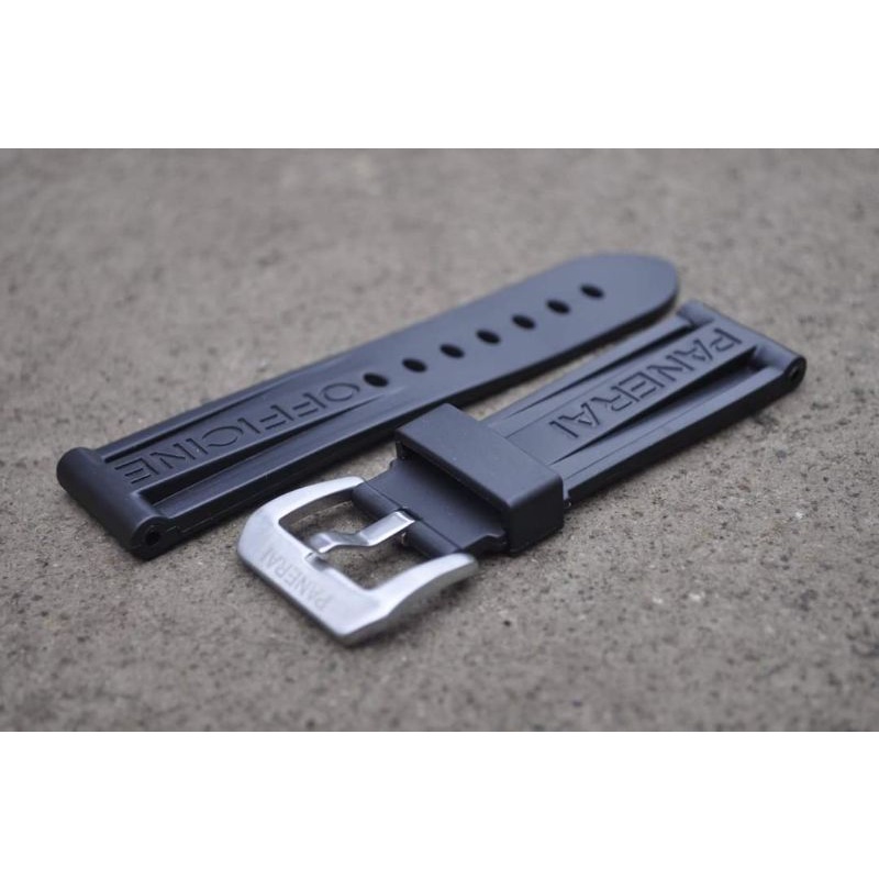 TALI JAM TANGAN PANERAI OFFICINE 24MM STRAP PANERAI OFFICINE 24MM RUBBER WATCH BEND PREMIUM