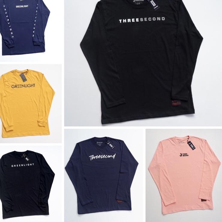 [KE1139] KAOS 3SECOND LENGAN PANJANG COWOK CEWEK UNISEX KAOS PRIA BAJU PRIA KAOS DISTRO ATASAN PRIA 