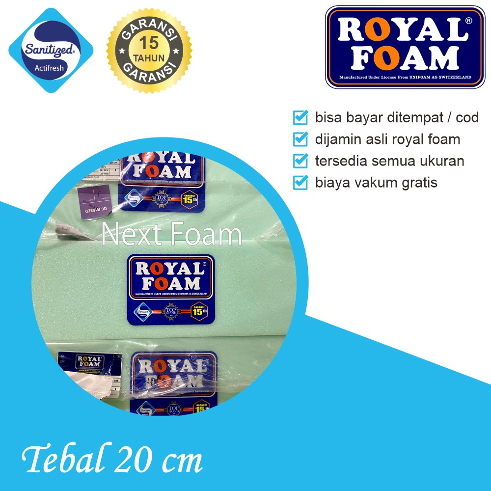 [Hanya Busa] Kasur Busa Royal Foam D23 Semua Ukuran Tebal 20cm Original Garansi 15 Tahun