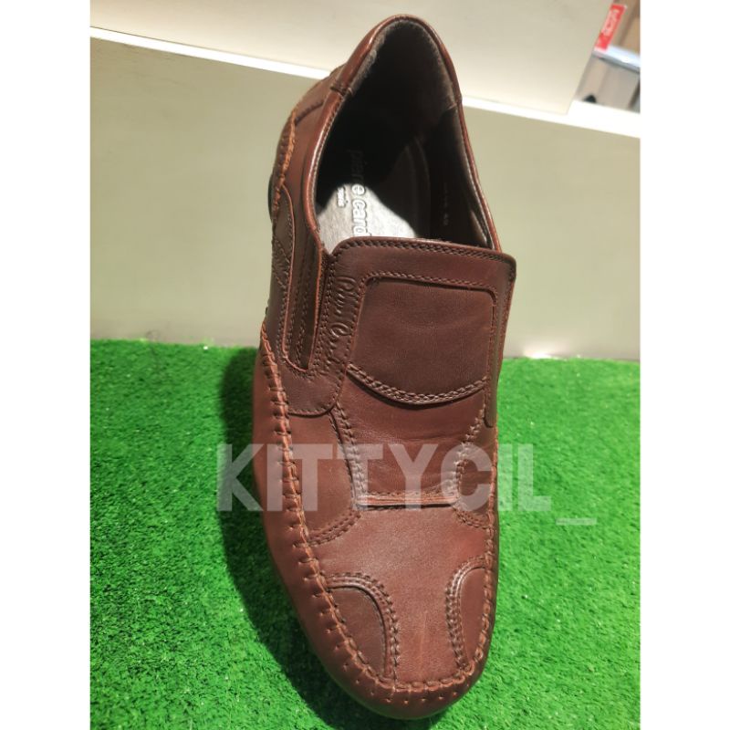 SEPATU CASUAL SEMI FORMAL PIERRE CARDIN ORIGINAL KULIT ASLI BROWN