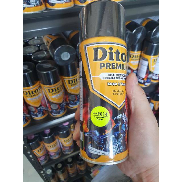 

Diton Premium 9014 Fluorescent Yellow warna Kuning Stabilo 400cc