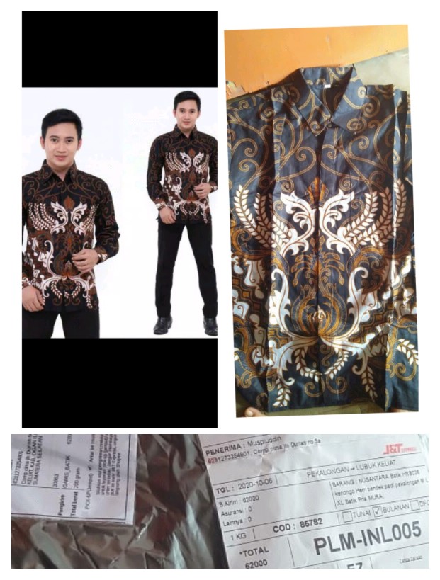 Nusantara Batik Hrb026 Kenongo Hem Pendek Padi Pekalongan M L Xl Batik Pria Murah Modern Grosi