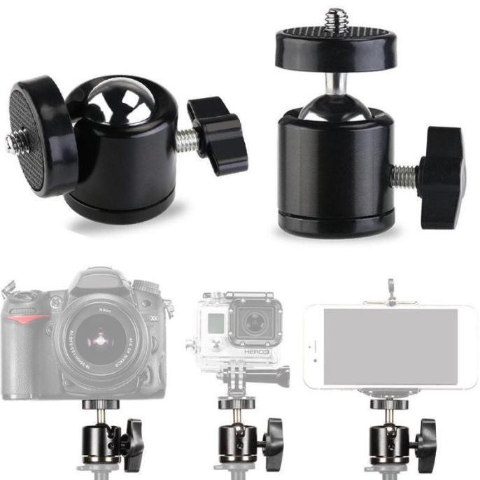 Wow Mini Ball Head Tripod Holder Baut Kamera - Ballhead Screw Tripod Hp Gilaa