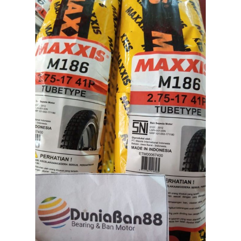 Ban Motor MAXXIS M186 275 Ring 17 Tubetype