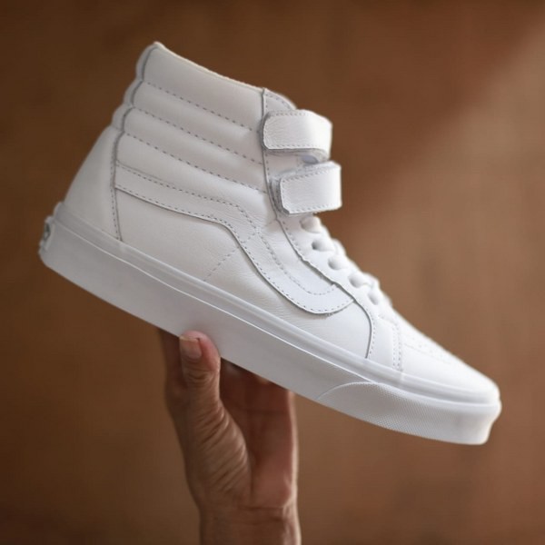 Vans SK8-Hi Mono Leather White Original