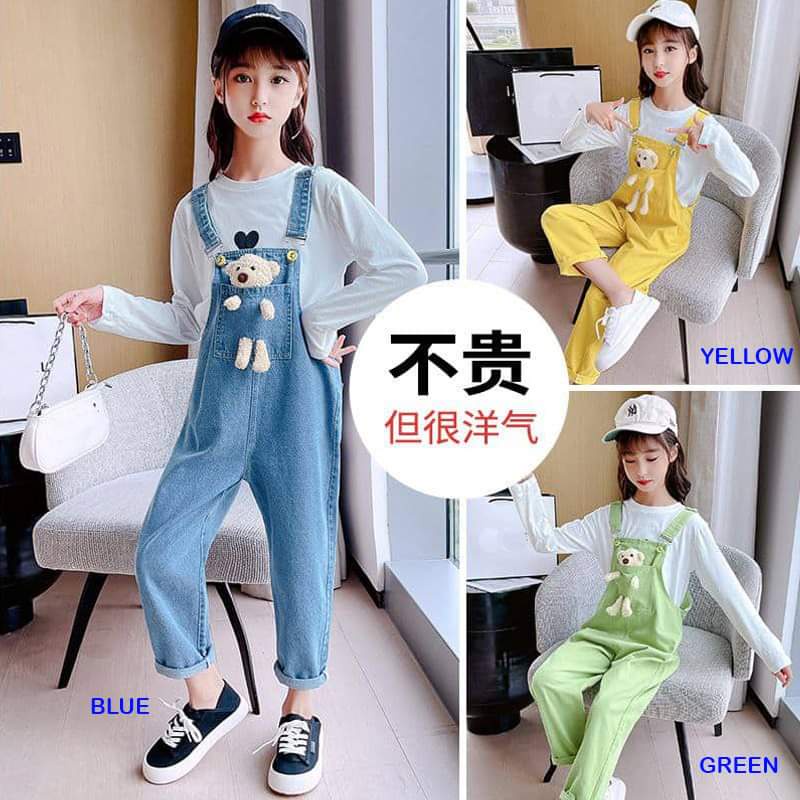 Overall Celana Anak Perempuan Love Doll Bear