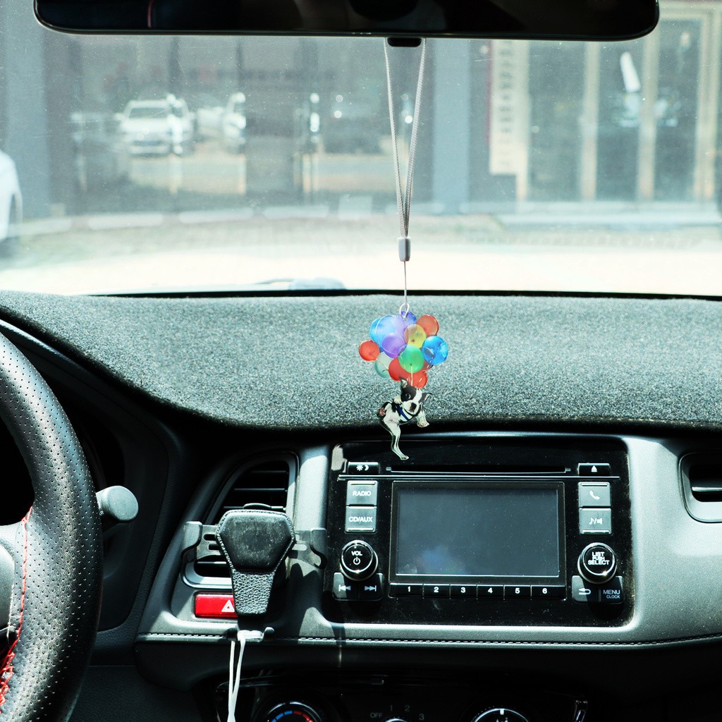 Suyou Gantungan Kunci Bentuk Kucing + Anjing Untuk Dekorasi Interior Mobil